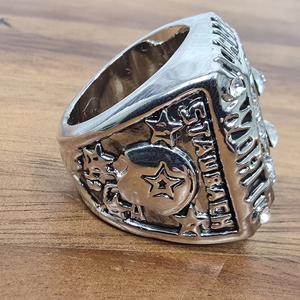 Dallas Cowboys Championship Ring Size 9 1977 Silver Fan‎ Edition Staubach